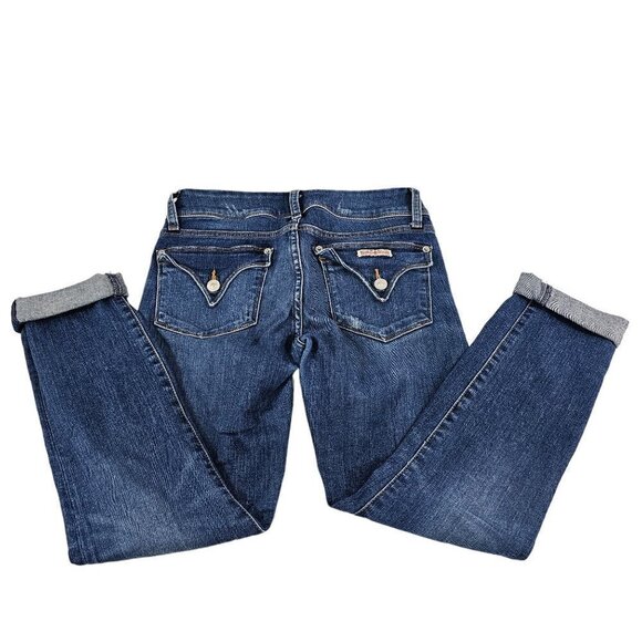 Hudson Ginny Straight with Cuff Distress Crop Low Rise Women’s Jeans - Size 25 - Picture 12 of 16